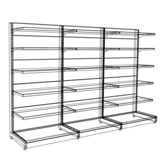 Regał metalowy przyścienny 190x100x50 cm - 11