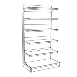 Regał metalowy przyścienny 190x100x50 cm - 9