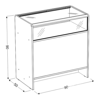 Lada z przeszkloną górą, klon naturalny - 3