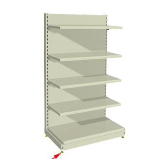 Stopka regulacyjna do nogi regału metalowego M10x45 - 3