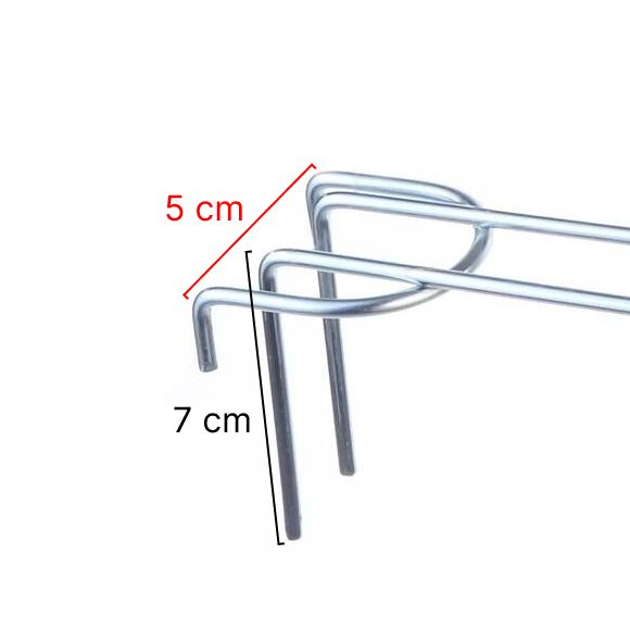 Zawieszka sklepowa na kratę podwójna ocynkowana z wymiarami