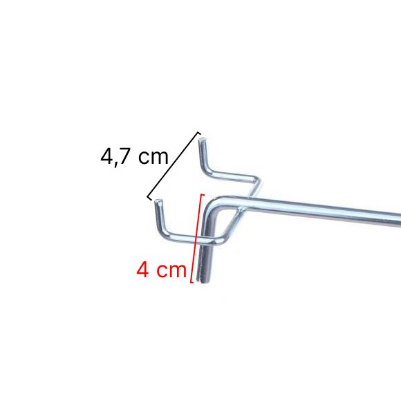 Zawieszka sklepowa pojedyncza z wymiarami na perforację