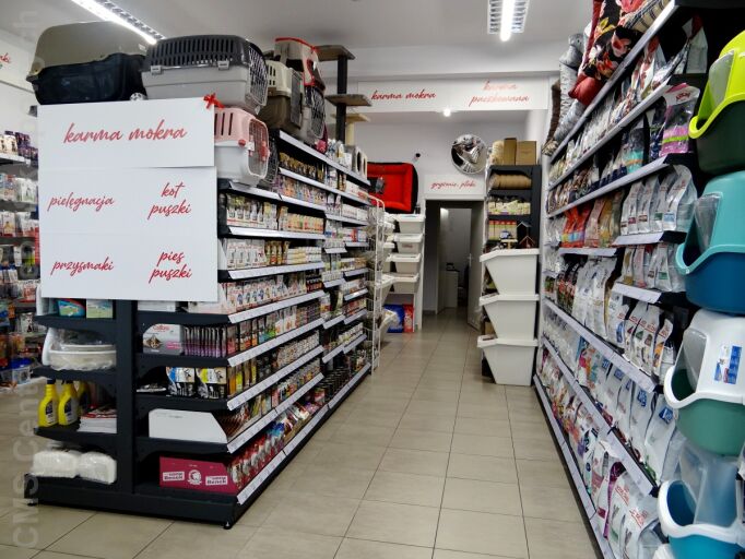 Wyposażenie sklepu zoologicznego "Pies i Kot" w Siedlcach